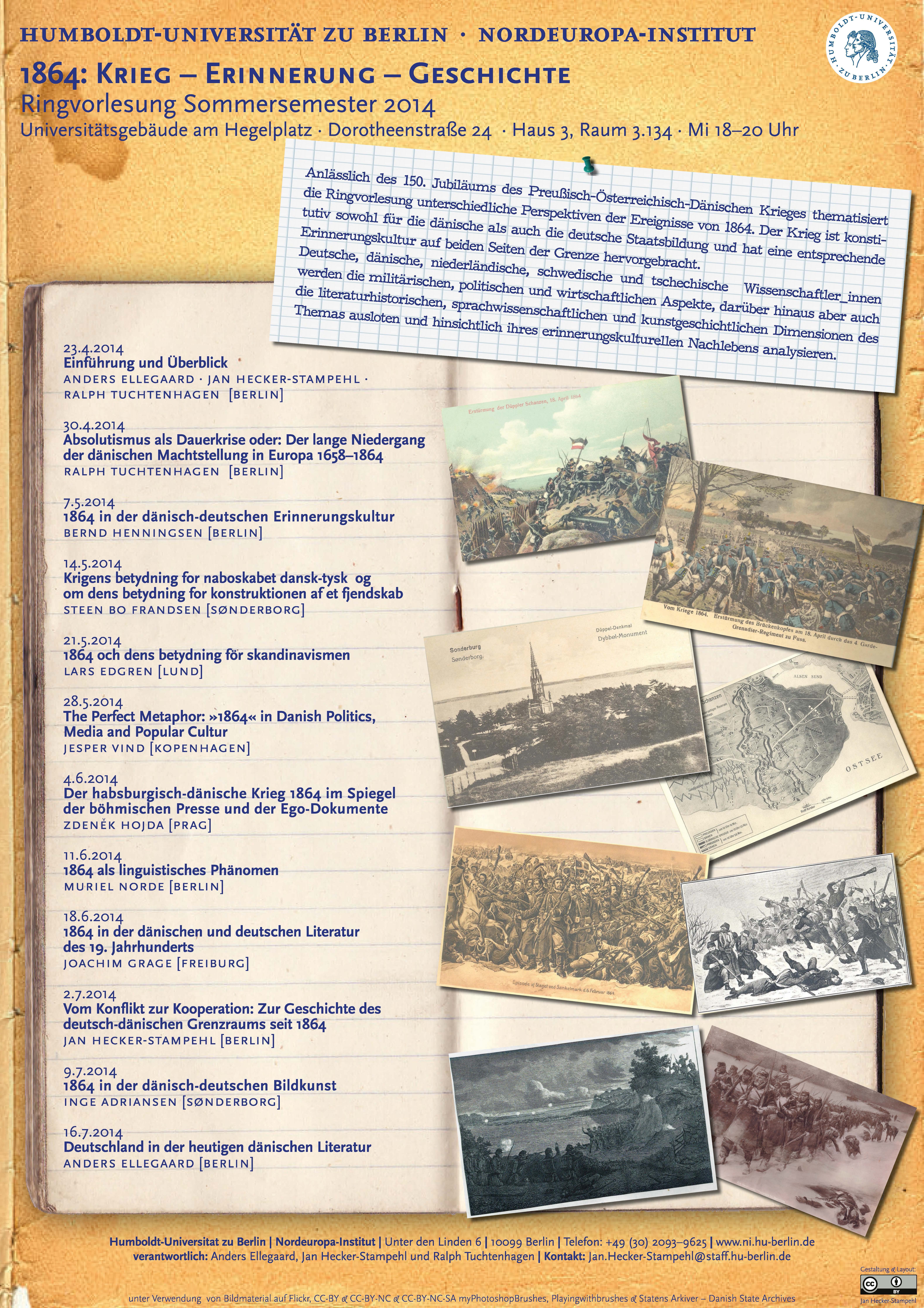 Ringvorlesung 1864 – Krieg, Erinnerung, Geschichte 2014