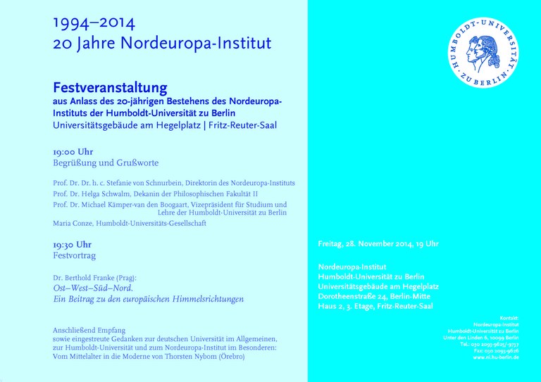 20 Jahre NI Plakat Festveranstaltung 