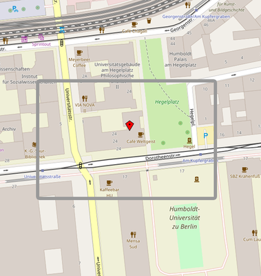 Grafik: Openstreetmap.de - Dorotheenstraße 24, 10117 Berlin Grafik: Openstreetmap.de - Dorotheenstraße 24, 10117 Berlin